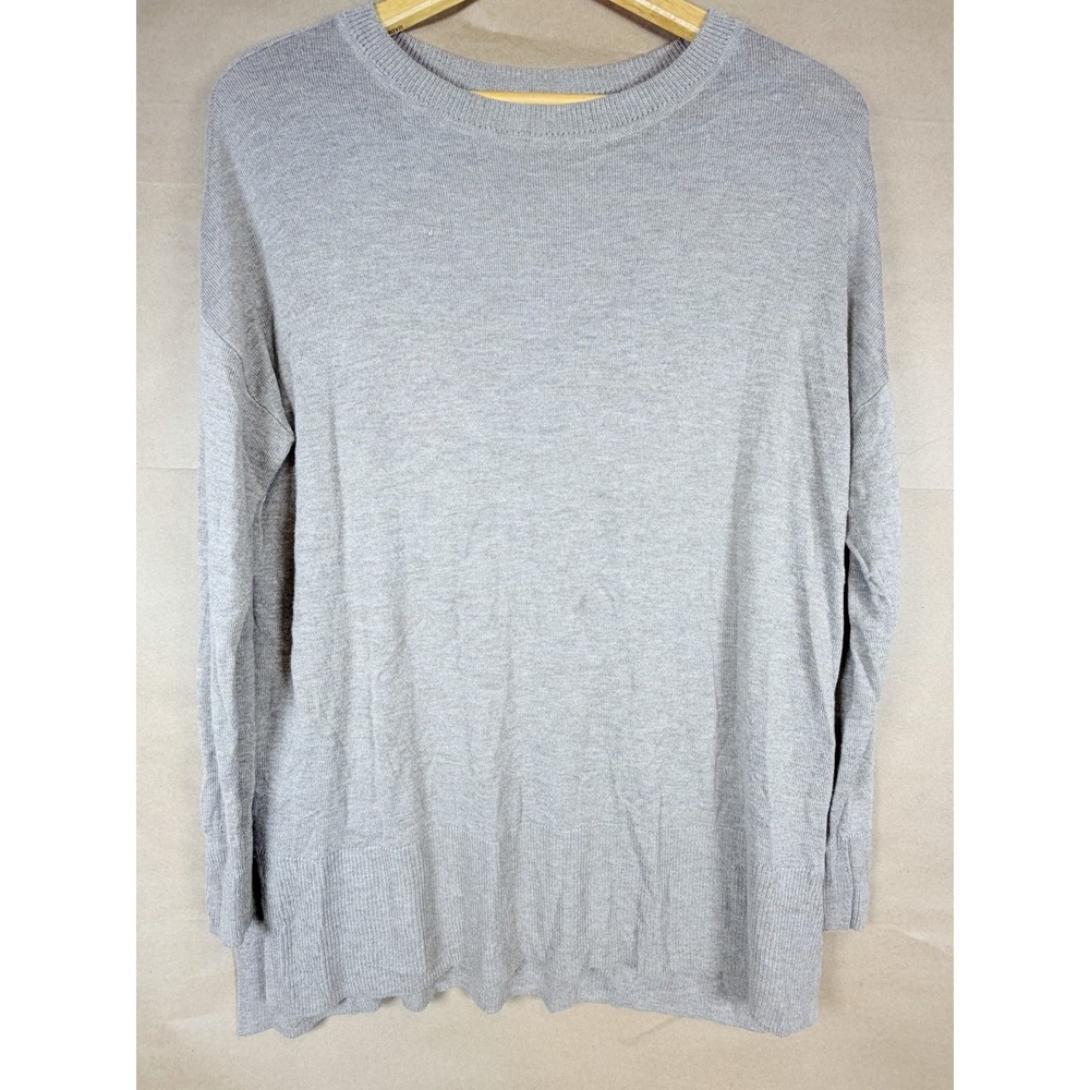 Worthington Women's Gray Marled Knit Long Sleeve Sweater Size L